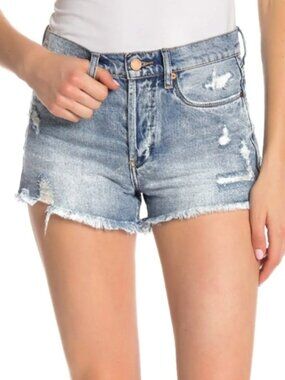 Blank NYC High-Rise Distressed Denim Shorts